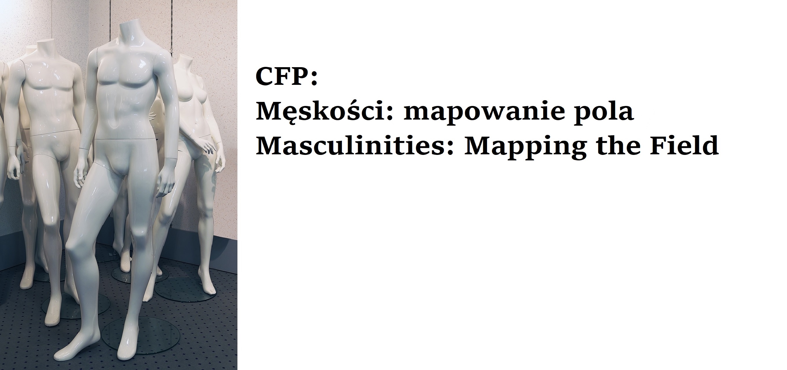 CALL FOR PAPERS: Męskości: mapowanie pola / Masculinities: Mapping the Field; photo: Pixabay