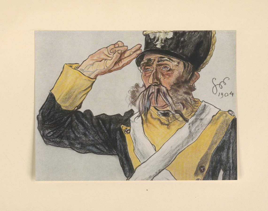 Ludwik Solski jako Stary Wiarus, rys. Stanisław Wyspiański, 1904, przedruk w: Wyspiański, 1925, tabl. LXXI Ludwik Solski jako Stary Wiarus, rys. Stanisław Wyspiański, 1904, przedruk w: Wyspiański, 1925, tabl. LXXI