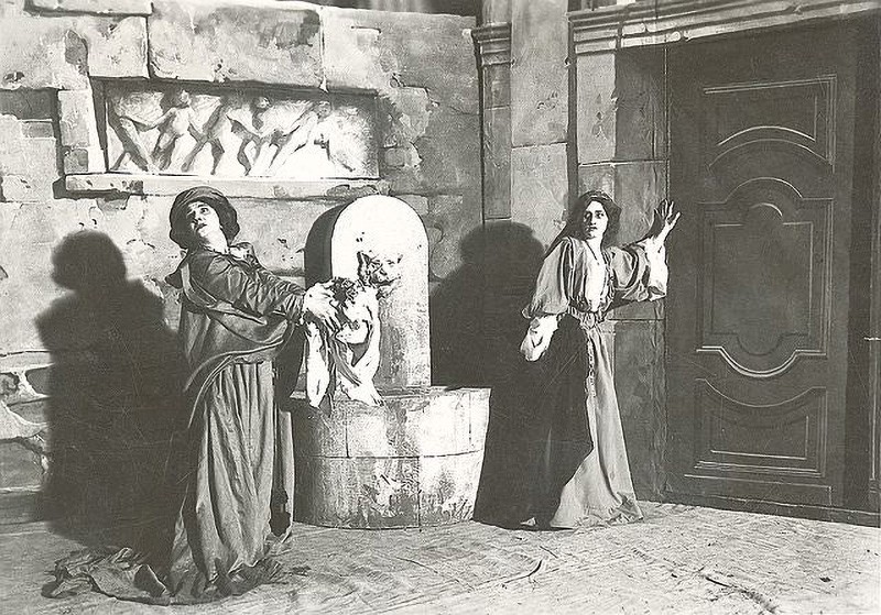 Beatrix Cenci (1907): Stanisława Wysocka (Matka Cenci) i Irena Solska (Beatrix Cenci)