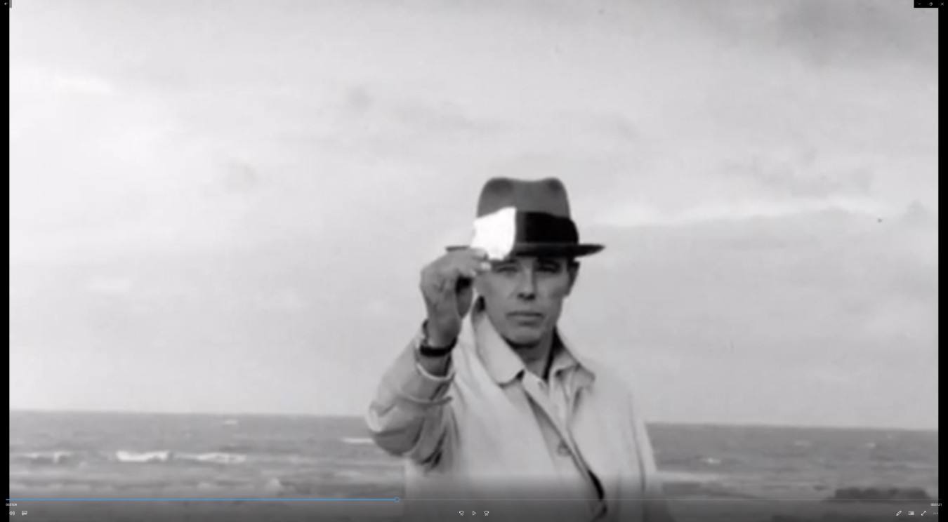 Joseph Beuys; kadr z nagrania Joseph Beuys; kadr z nagrania