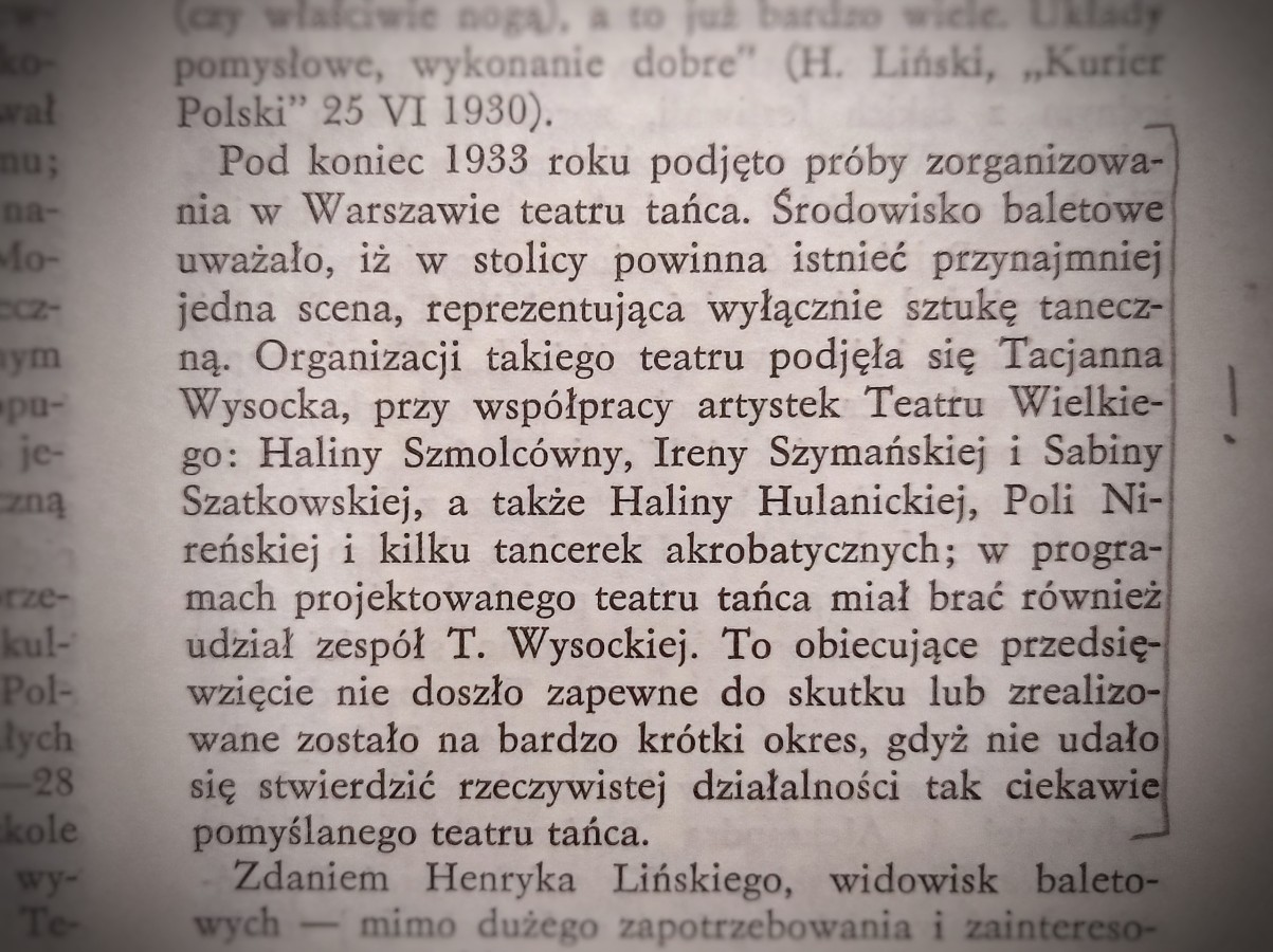 Bożena Mamontowicz-Łojek, Terpsychora i lekkie muzy, Kraków 1972, s. 53