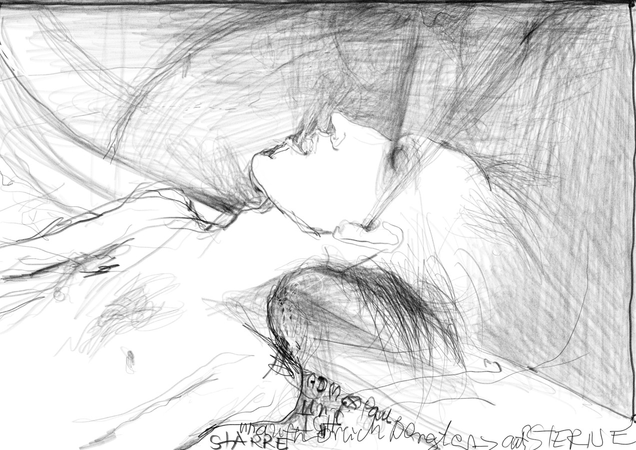 Paul Bereyter na torach, rys. Krystian Lupa