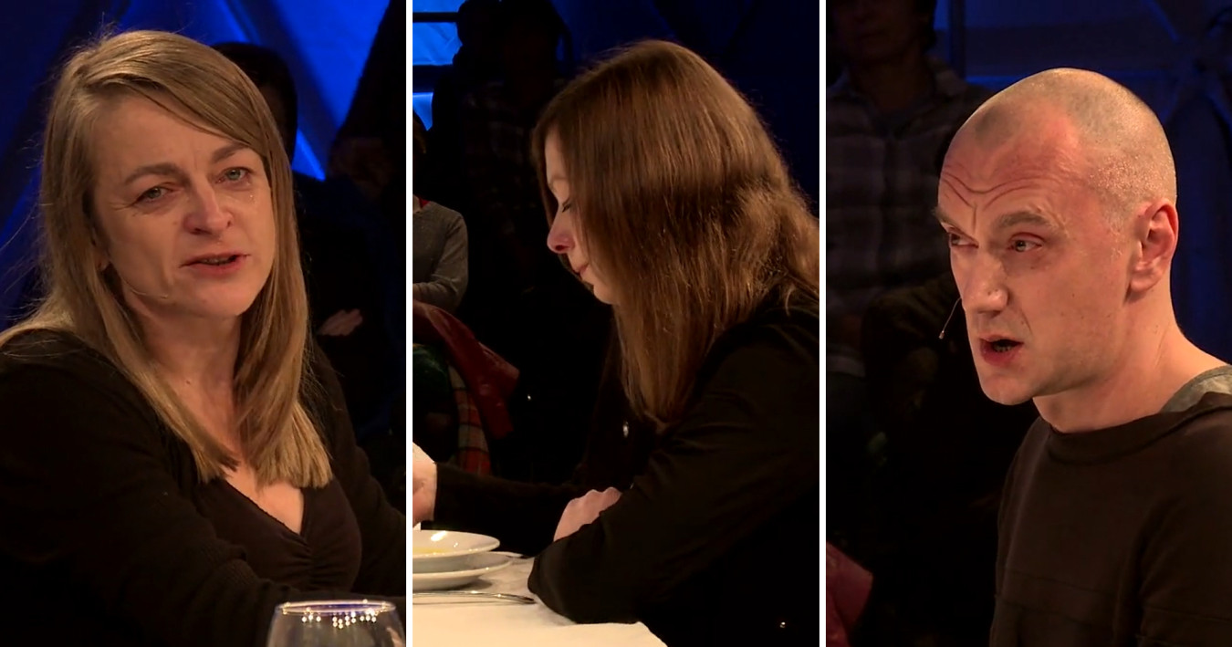 Kadry z rejestracji spektaklu nie-boska. wyznanie: Joanna Wichowska, Agnieszka Jakimiak, Goran Injac Kadry z rejestracji spektaklu nie-boska. wyznanie: Joanna Wichowska, Agnieszka Jakimiak, Goran Injac