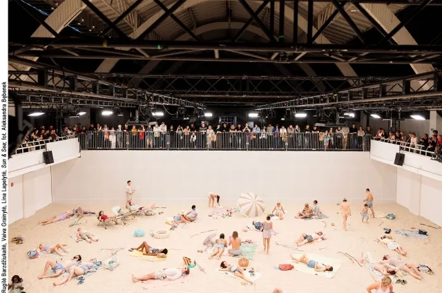 Rugilė Barzdžiukaitė, Vaiva Grainytė, Lina Lapelytė, Sun & Sea; fot. Aleksandra Bębenek